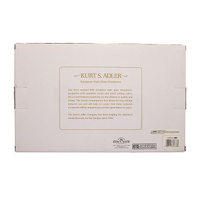 Kurt Adler 80MM Glass Christmas Ornament 6-Pc. Set