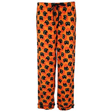 Pillow Talk Women's Lounge Around Black Cat Pajama Set