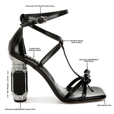 London Rag Affluence Women's Jeweled High Heel Sandals