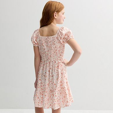 Girls 6-20 SO® Smocked Bodice Dress in Regular & Plus Size