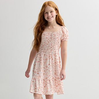Girls 8-20 SO® Smocked Bodice Dress in Regular & Plus Size