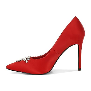 London Rag Ashlyn Women's Rhinestone Embellished Stiletto