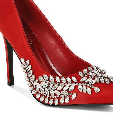 London Rag Ashlyn Women's Rhinestone Embellished Stiletto