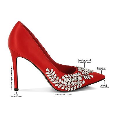 London Rag Ashlyn Women's Rhinestone Embellished Stiletto