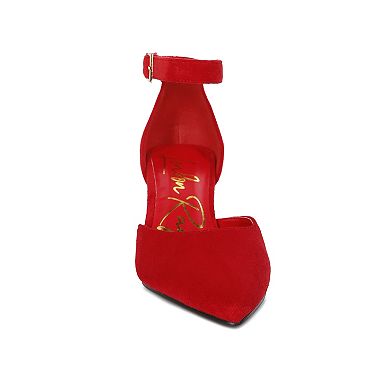 London Rag Rory Women's Metallic Detail Block Heel Sandals