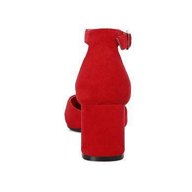 London Rag Rory Women's Metallic Detail Block Heel Sandals