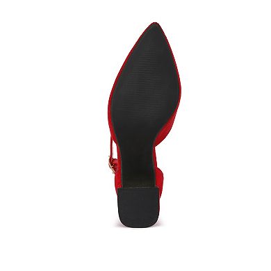 London Rag Rory Women's Metallic Detail Block Heel Sandals