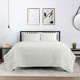Vellux Yukon Ivory Coverlet Set with Shams