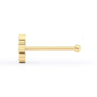 Lila Moon 14k Gold Lab-Grown Diamond Accent Flower Nose Stud