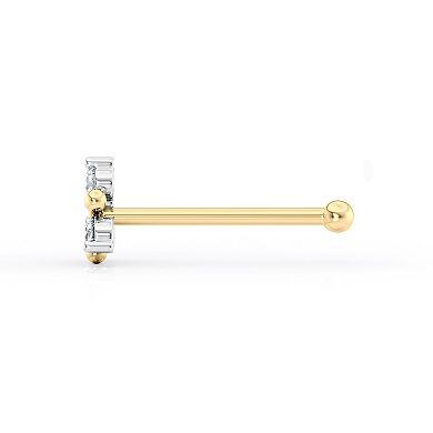 Lila Moon 14k Gold Lab-Grown Diamond Accent Nose Stud