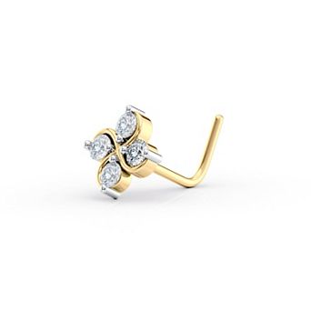 Lila Moon 14k Gold Lab-Grown Diamond Accent Pinwheel Nose Stud