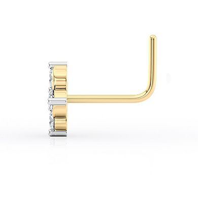 Lila Moon 14k Gold Lab-Grown Diamond Accent Pinwheel Nose Stud