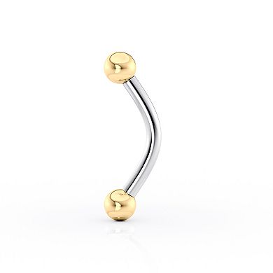 Lila Moon 14k Gold Internally Threaded Ball Belly Ring