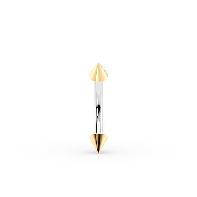Lila Moon Internally Threaded 14k Gold Spike Belly Ring