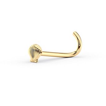 Lila Moon 14k Gold Shell Curved Nose Ring