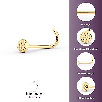 Lila Moon 14k Gold Curved Nose Stud