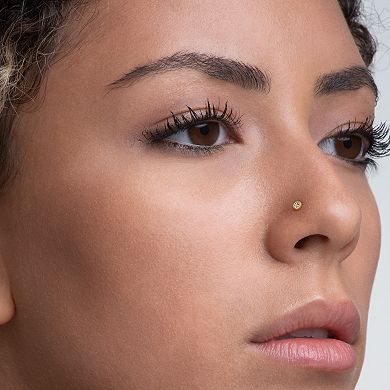 Lila Moon 14k Gold Curved Nose Stud