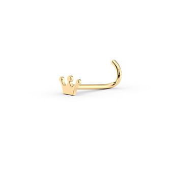 Lila Moon 14k Gold Crown Curved Nose Stud