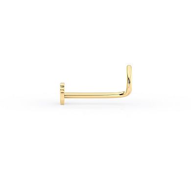 Lila Moon 14k Gold Crown Curved Nose Stud
