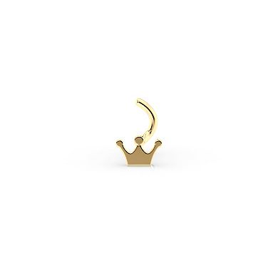 Lila Moon 14k Gold Crown Curved Nose Stud