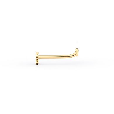 Lila Moon 14k Gold Bow Curved Nose Stud