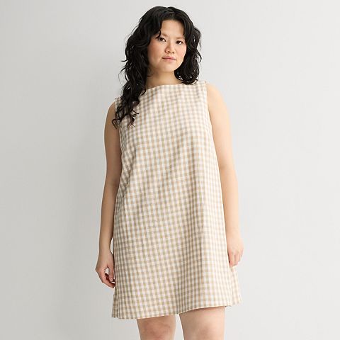 Женские платья Plus Size SO Juniors' Plus Size SO® Sleeveless Linen Blend Shift Dress