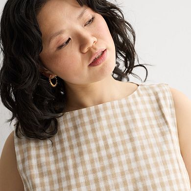 Juniors' Plus Size SO® Sleeveless Linen Blend Shift Dress