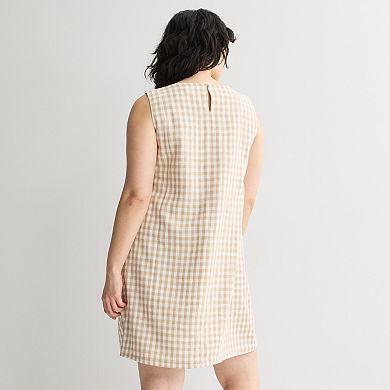 Juniors' Plus Size SO® Sleeveless Linen Blend Shift Dress