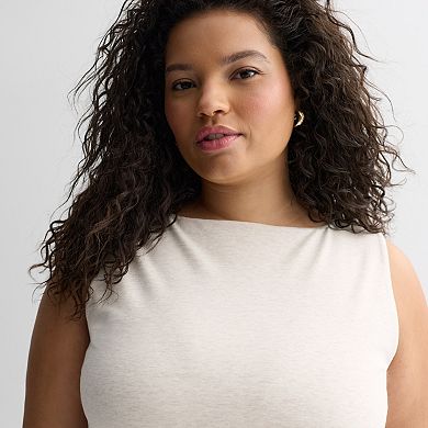 Juniors' Plus Size SO® Boatneck Tank Top