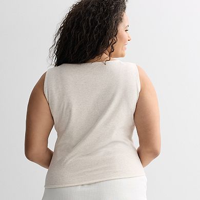 Juniors' Plus Size SO® Boatneck Tank Top