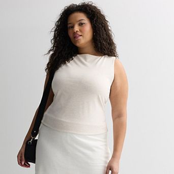 Juniors' Plus Size SO® Boatneck Tank Top