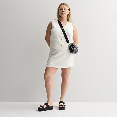 Juniors' Plus Size SO® Mini Classic Linen Skort