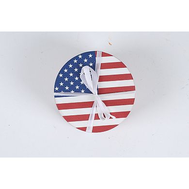 Americana 4-Piece Flag Coaster Set