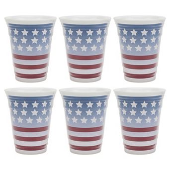 Americana 6 pc Stars & Stripes Party Cup Set