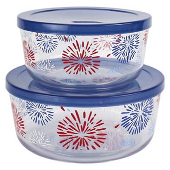 Americana Fireworks Stacking Containers 2 pc Set
