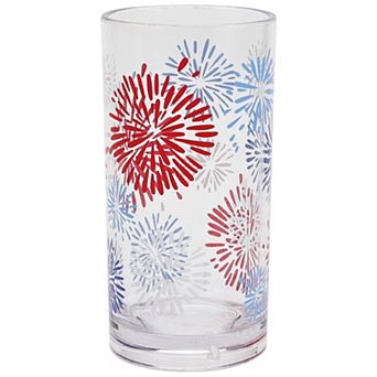 Americana Fireworks Tall Drinking Glass