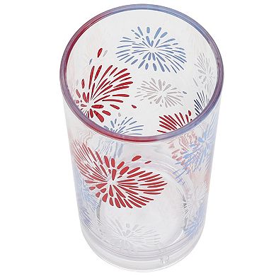 Americana Fireworks Tall Drinking Glass