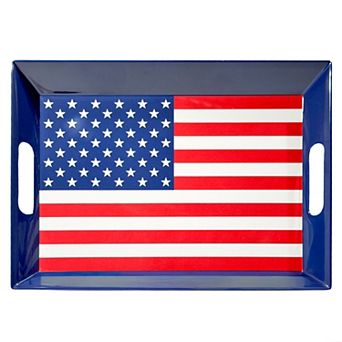 Americana American Flag Serving Tray with Handles