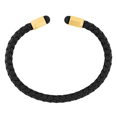 Steel Nation Men's Two Tone Stainless Steel Cuff Bracelet