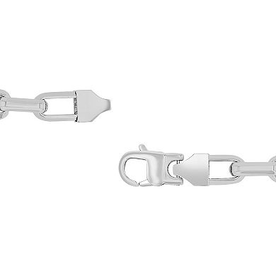 Steel Nation Men's Stainless Steel Polished Oval Link Bracelet