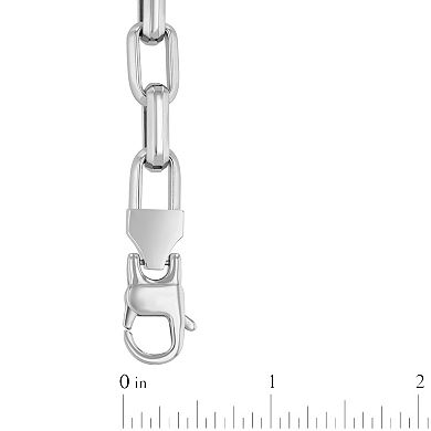 Steel Nation Men's Stainless Steel Polished Oval Link Bracelet