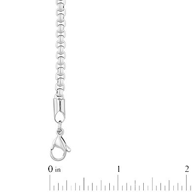 Steel Nation Men's Stainless Steel Polished Double Layer Chain Necklace