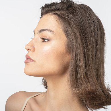 Lila Moon 14k Gold Square Cubic Zirconia Nose Ring Stud