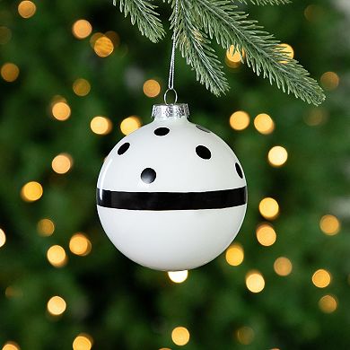 Northlight Set of 2 Striped & Dotted Christmas Ornament
