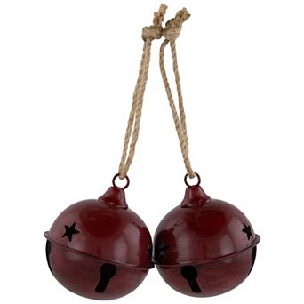 Northlight Set of 2 Antiqued Jingle Bell Christmas Ornaments