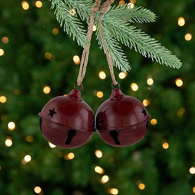 Northlight Set of 2 Antiqued Jingle Bell Christmas Ornaments