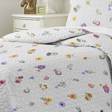 Pointehaven 200 Thread Count Cotton Percale Quilt Set