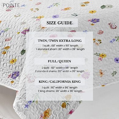 Pointehaven 200 Thread Count Cotton Percale Quilt Set