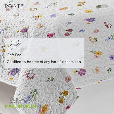 Pointehaven 200 Thread Count Cotton Percale Quilt Set