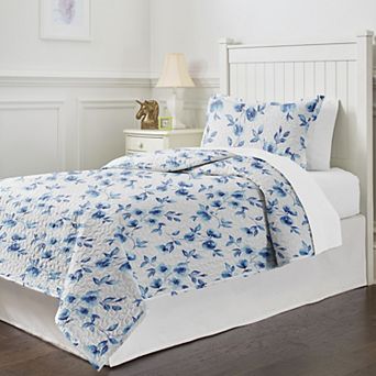 Pointehaven 200 Thread Count Cotton Percale Quilt Set